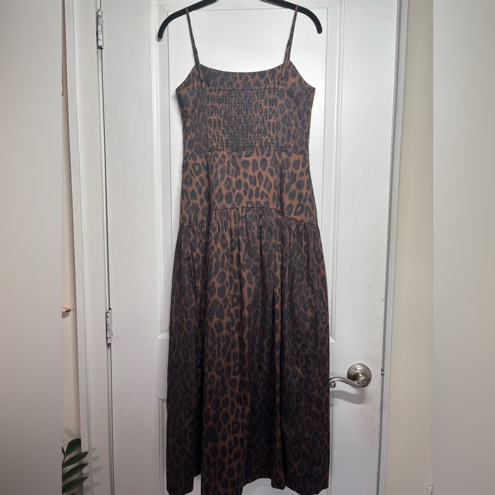 NWT Damson Madder Persephone Midi Dress in Dark Leopard, UK 8/US 4 - Picture 4 of 11